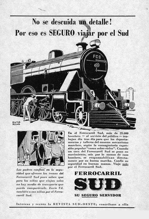 Publicidad del Ferrocarril del Sud