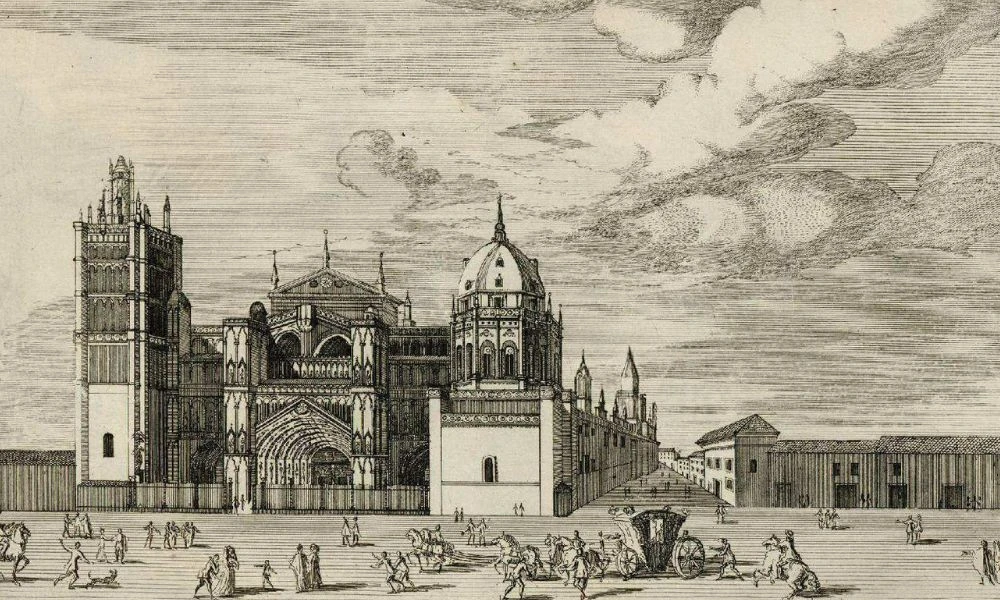 Aspecto de la Catedral de Toledo en el año 1700.