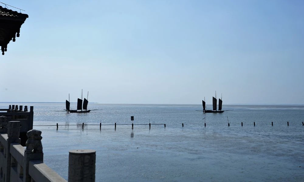 Aspecto del lago Gaoyou.