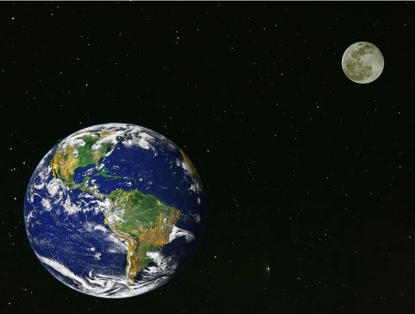 distancia entre la Luna y la Tierra