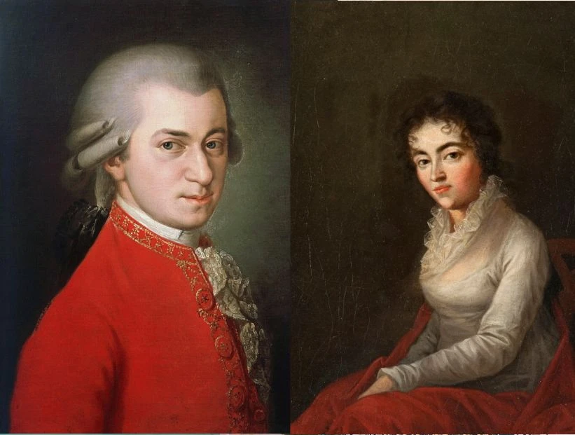 Mozart y su esposa, Constanze
