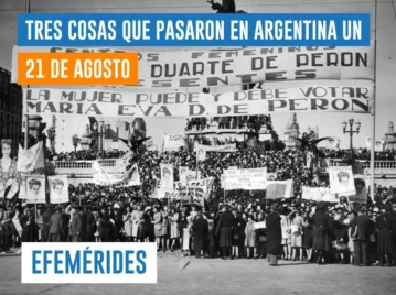 efemérides de 21 de agosto voto femenino en Argentina