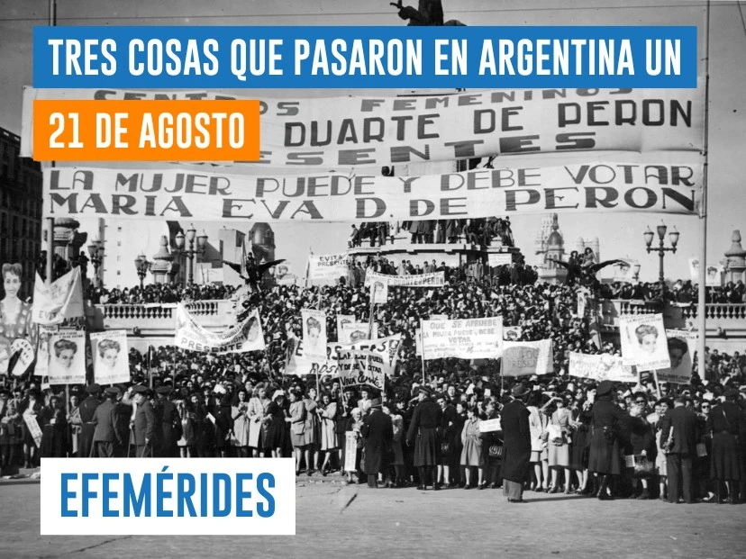 efemérides de 21 de agosto voto femenino en Argentina