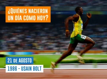 efemérides del 21 de agosto nace Usain Bolt