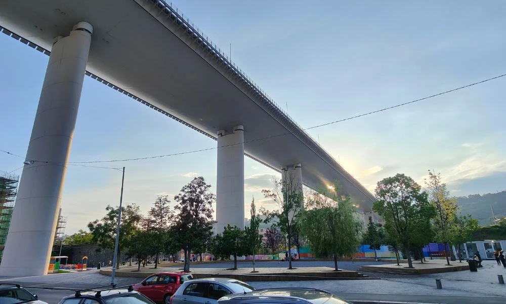 Aspecto del Puente Morandi.