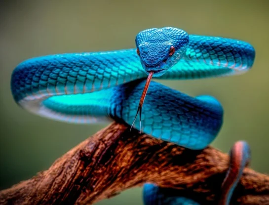 Víbora isleña de labios blancos: el extraño animal que sorprende al mundo con su color