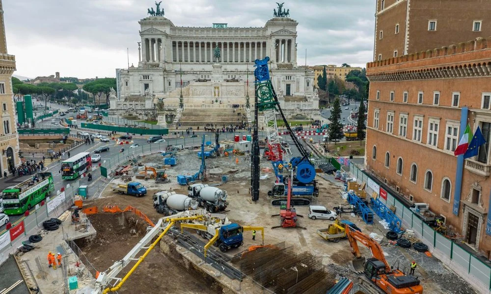 Trabajos en los que se descubrieron las viviendas romanas.
