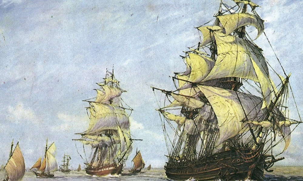 Fragata La Argentina, con la que Tomás Espora primer marino argentino en dar la vuelta al mundo