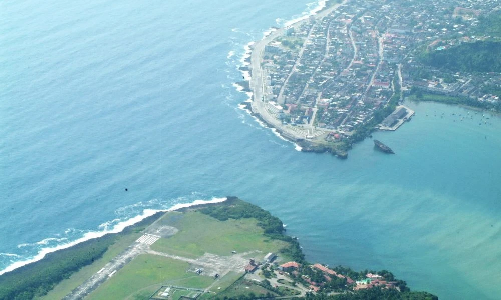 Vista aérea de Baracoa.