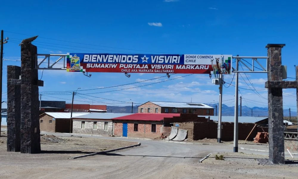 Cartel del pueblo más al norte de Chile.