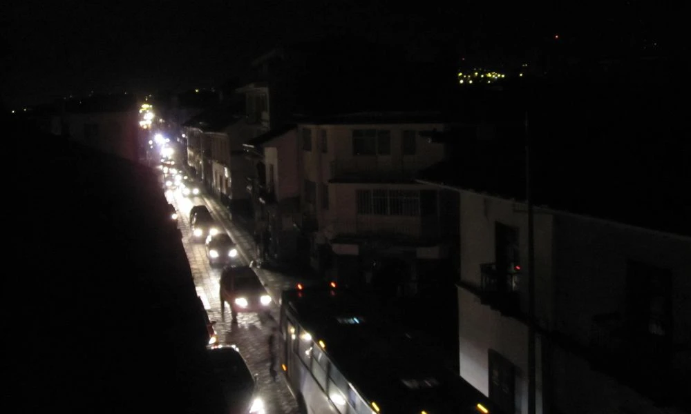 Corte de luz en Italia.