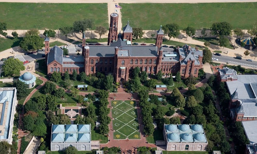 Imagen aérea de la construcción.