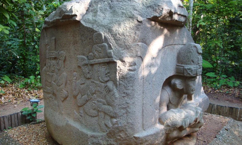 Restos de la cultura olmeca.