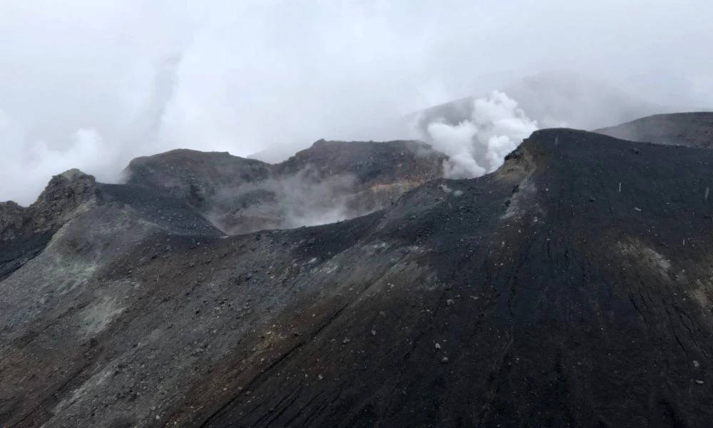 Actividad en el volcán Galeras.