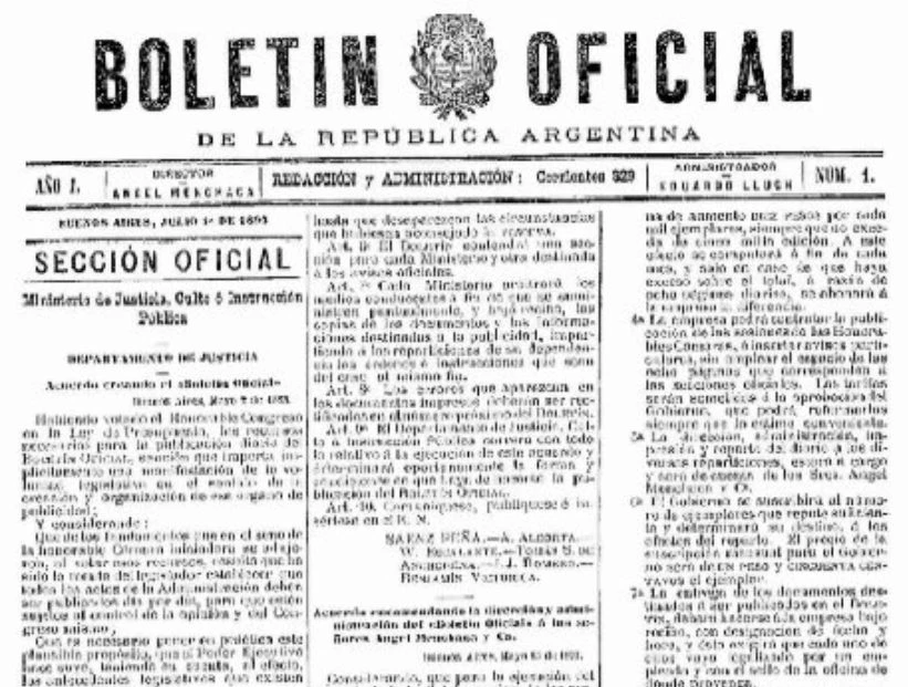 Boletín oficial