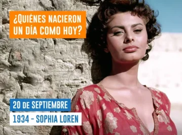 efemérides del 20 de septiembre: nace la actriz italiana Sophia Loren