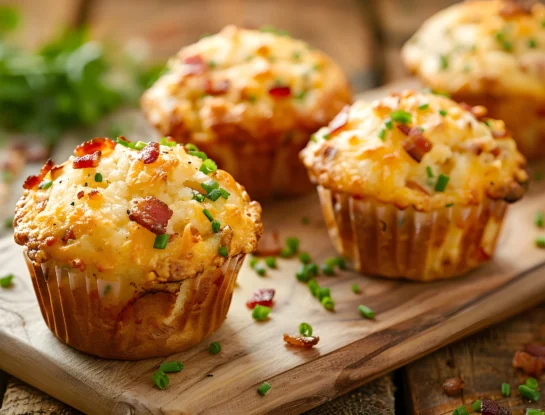 Qué preparar hoy para la vianda escolar: receta para el lunes, muffins salados de jamón y queso