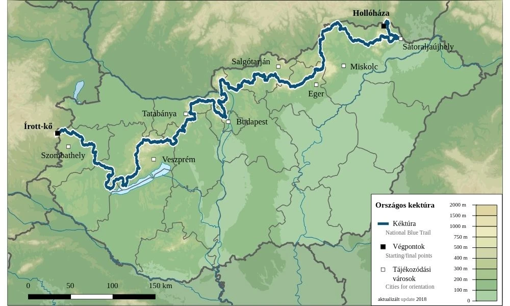 Trazado del National Blue Trail.