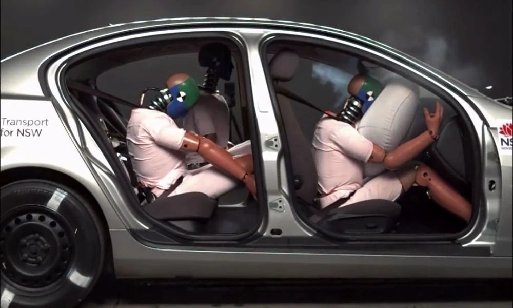 Un airbag en acción.