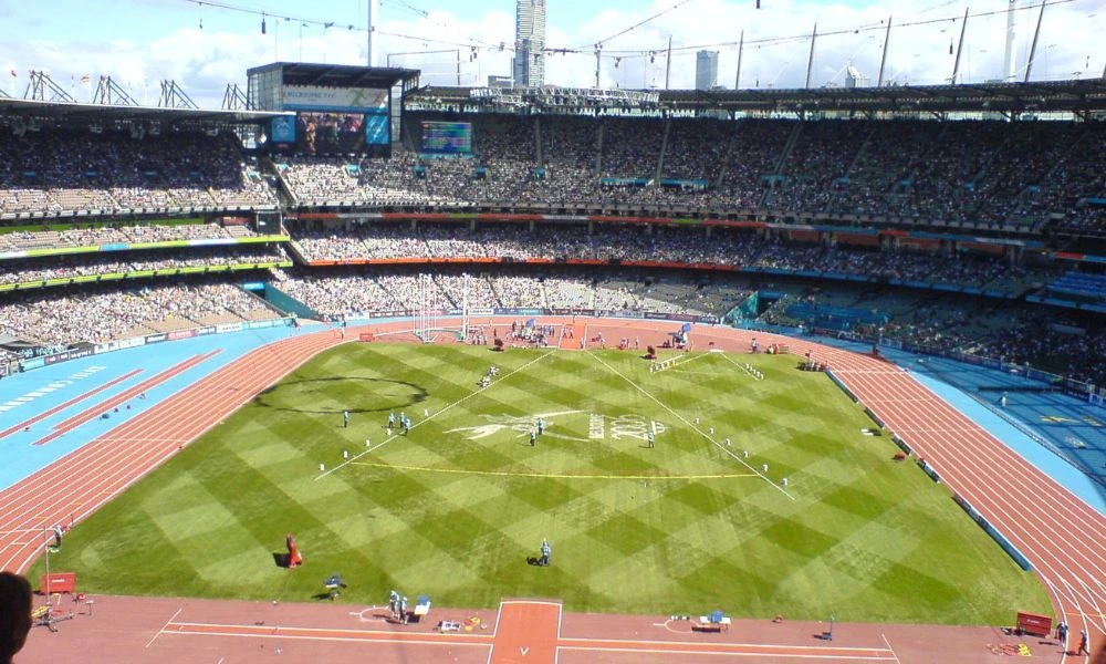 Campo de juego del Melbourne Cricket Ground.
