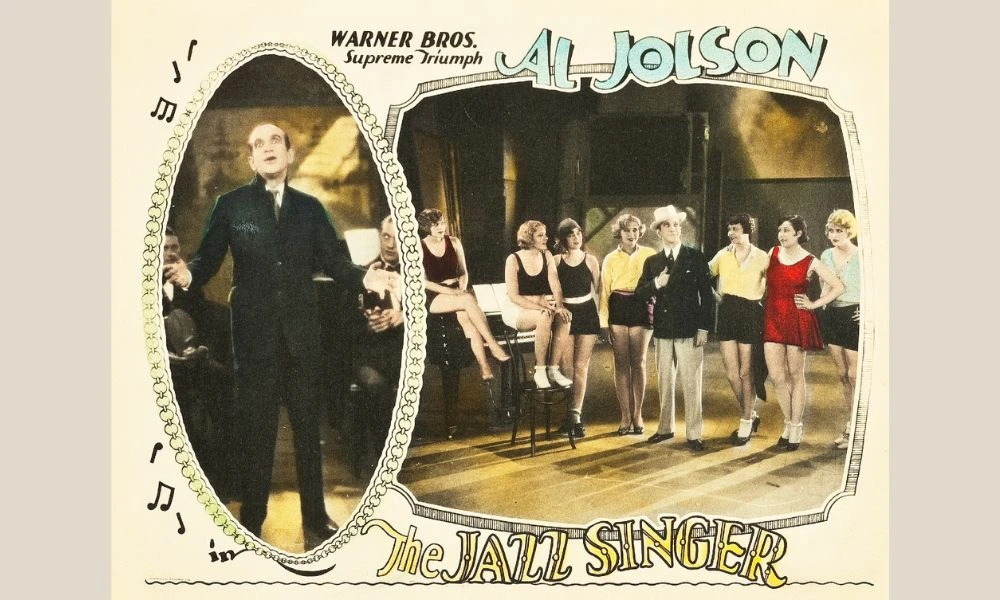 Promoción de The Jazz Singer, la primera película sonora de la historia.