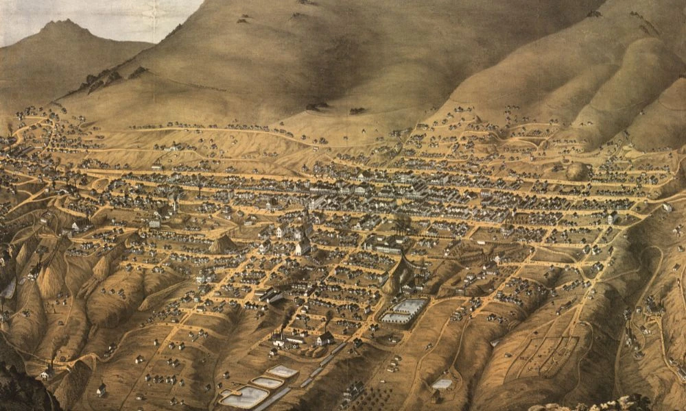 Foto antigua de Virginia City.