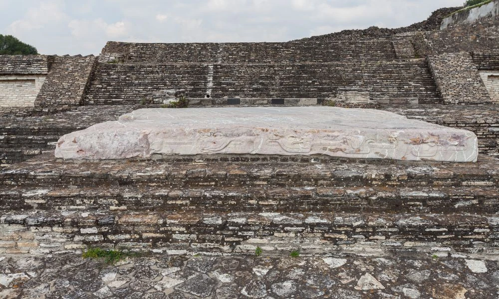 Detalles de la Gran Pirámide de Cholula.