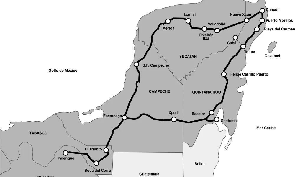 Recorrido del Tren Maya.
