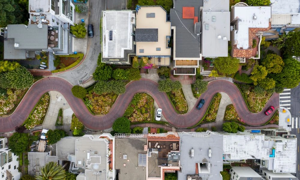Recorrido de Lombard Street.
