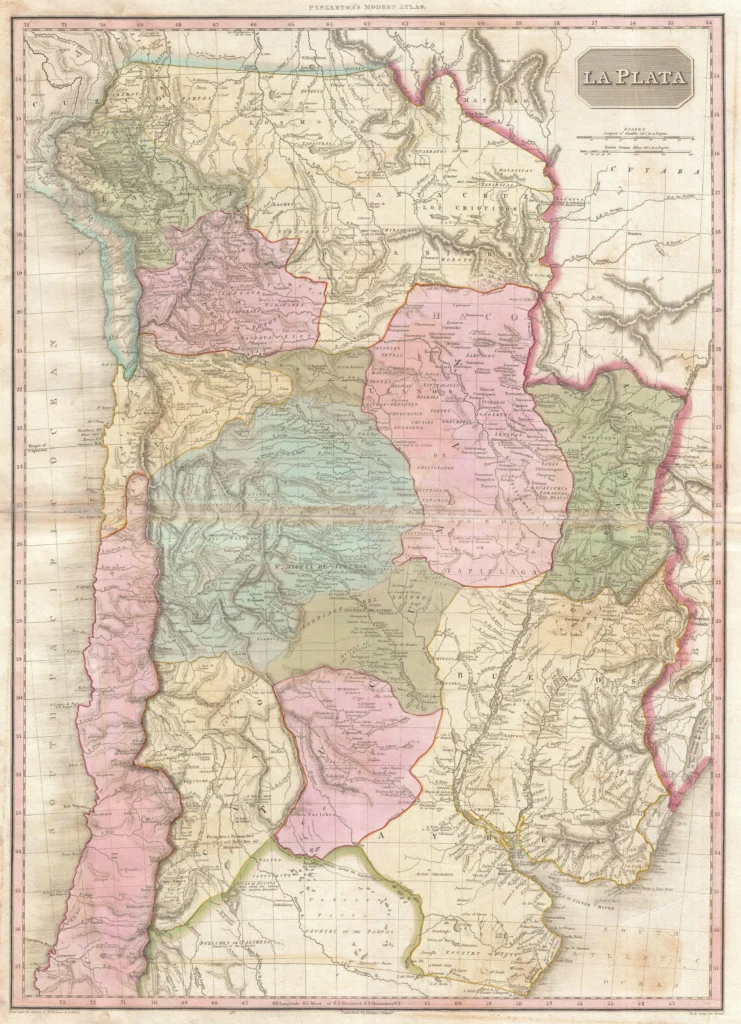 Mapa de Sudamérica de 1818