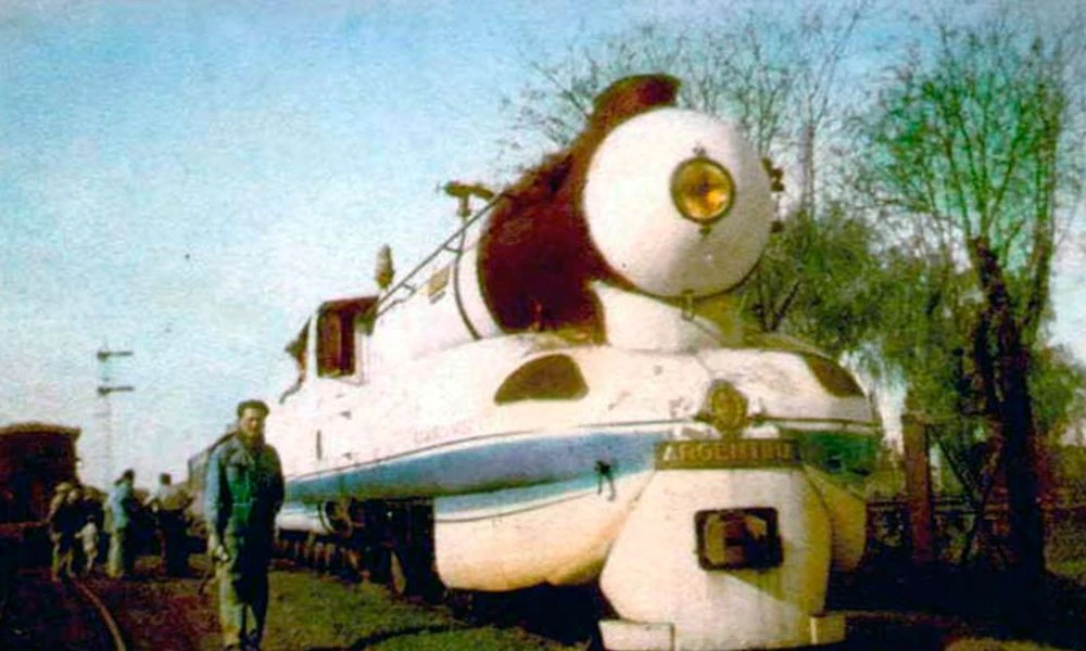 La locomotora “La Argentina” en servicio.