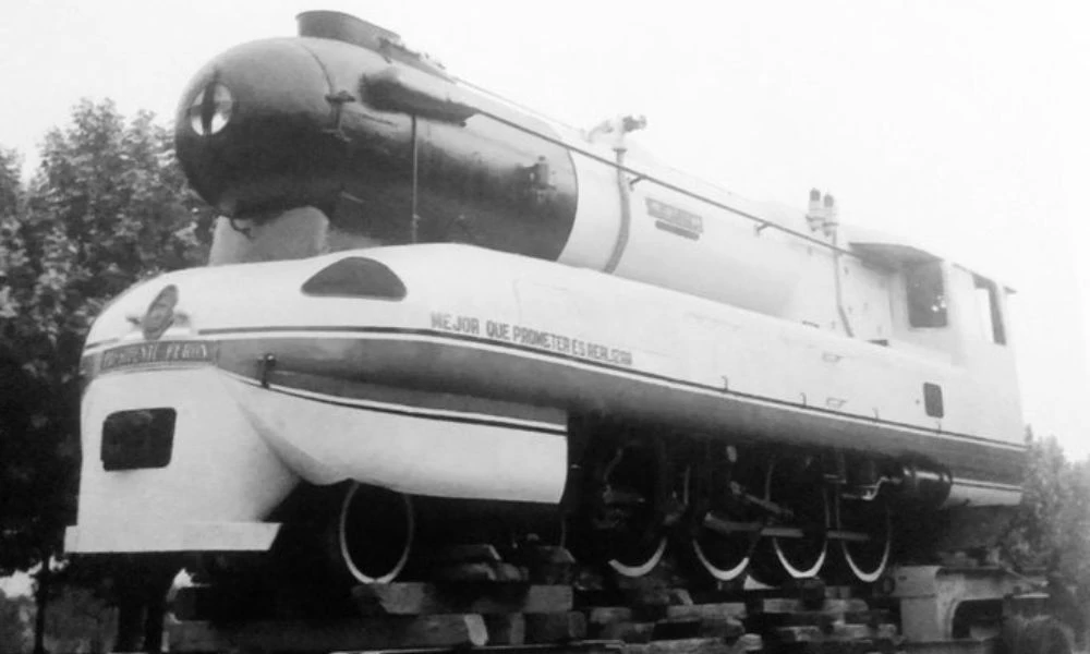 Aspecto de La locomotora “La Argentina”.