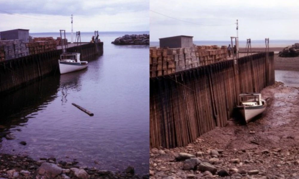 Mareas en la Bahía de Fundy.