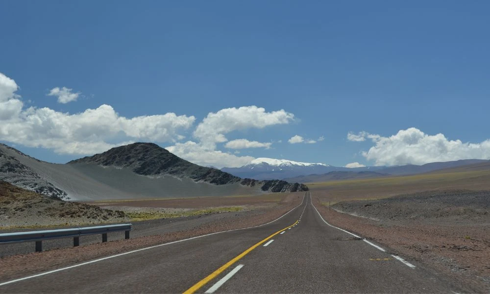 Ruta entre Chile y Argentina.