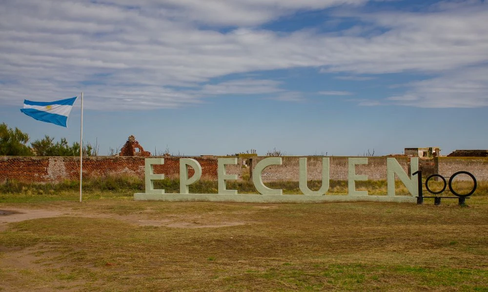 Cartel del balneario.