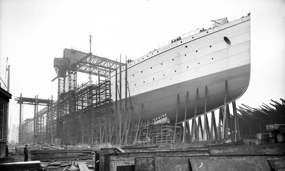 El RMS Oceanic antes de su inauguración.