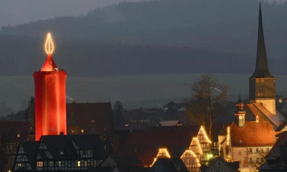Aspecto de la vela más grande del mundo.