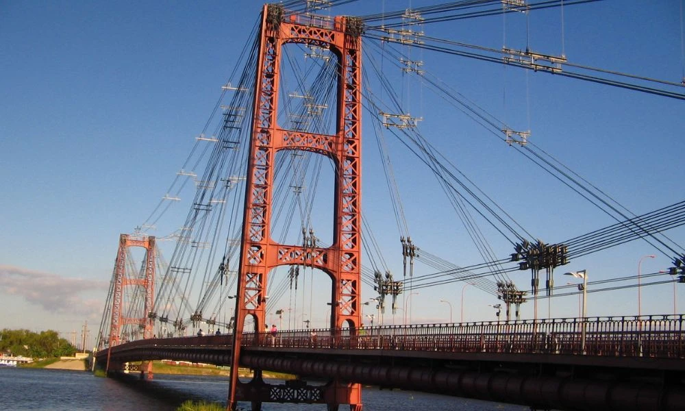 El Puente Colgante de Santa Fe actualmente.