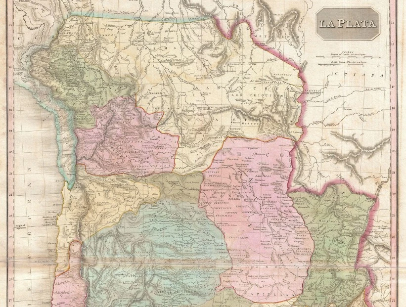 Así es el curioso mapa de Sudamérica hecho por un cartógrafo británico que muestra cómo se "veían" Argentina, Chile, Bolivia, Paraguay, Uruguay y Brasil en 1818