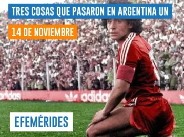 efemérides del 14 de noviembre: Maradona hace sus primeros goles en Primera División
