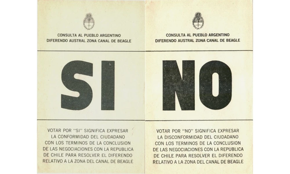 efemérides del 25 de noviembre: plebiscito por el Canal de Beagle