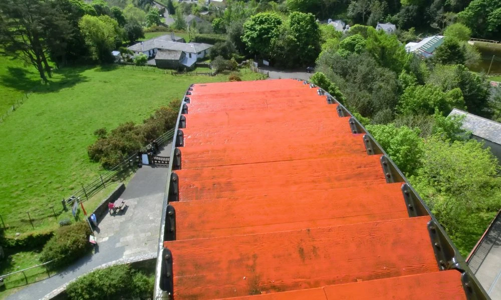 Detalles de la estructura de la Rueda de Laxey.