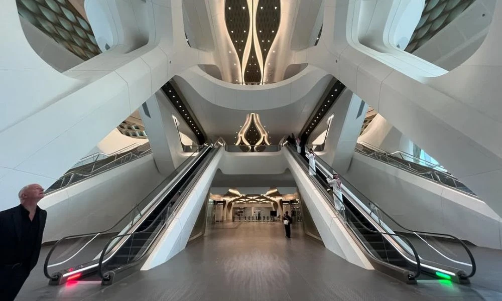 Una de las estaciones del Metro de Riad.
