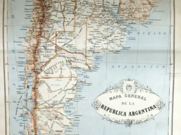 ¿Cómo se veía Argentina en el siglo XIX? Un mapa de 1887 lo muestra