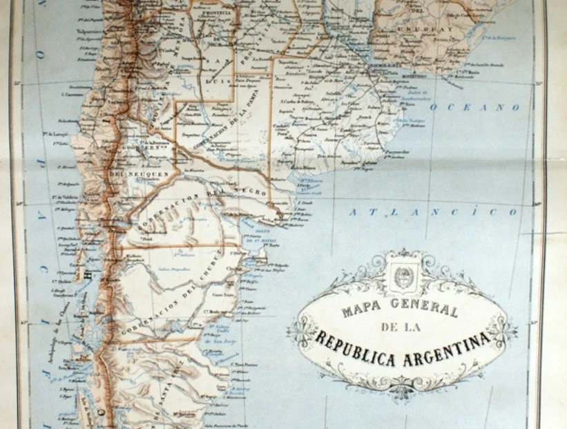 ¿Cómo se veía Argentina en el siglo XIX? Un mapa de 1887 lo muestra