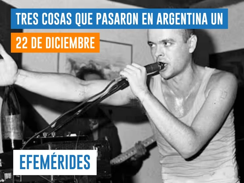 efemérides del 22 de diciembre: fallece Luca Prodan