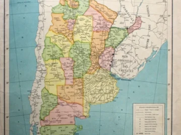 Mapa de Argentina: el documento histórico que muestra el cambio de nombre de las provincias Presidente Perón y Eva Perón