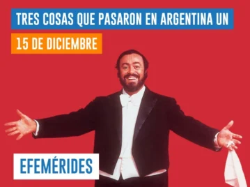 Efemérides del 15 de diciembre: concierto de Luciano Pavarotti