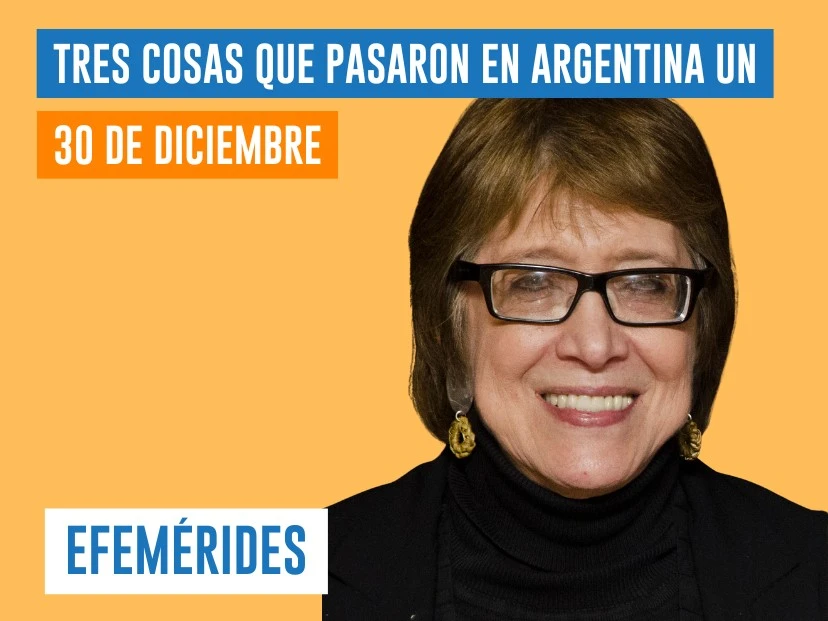 efemérides del 30 de diciembre: nace Teresa Parodi