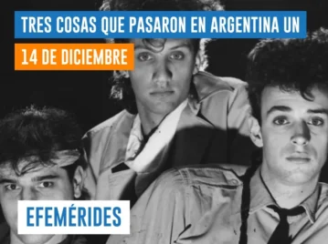 Efemérides del 14 de diciembre: concierto de Soda Stereo